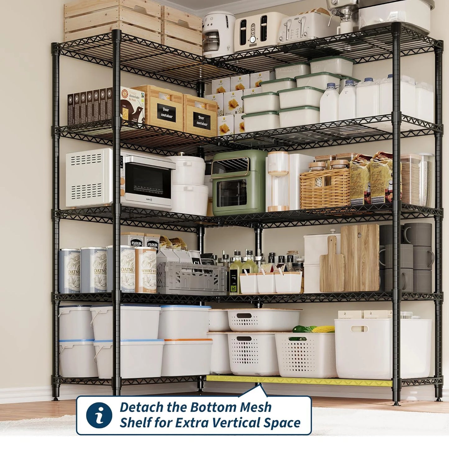 TWISTER.CK Heavy Duty 5-Tier Metal Shelving Unit Storage